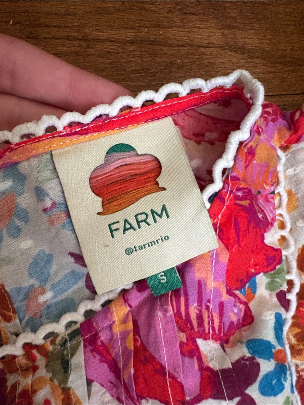 FARM Rio Floral Multicolor Smocked Skirt Set - Pink, Red, Orange, Blue - Picture 2 of 5